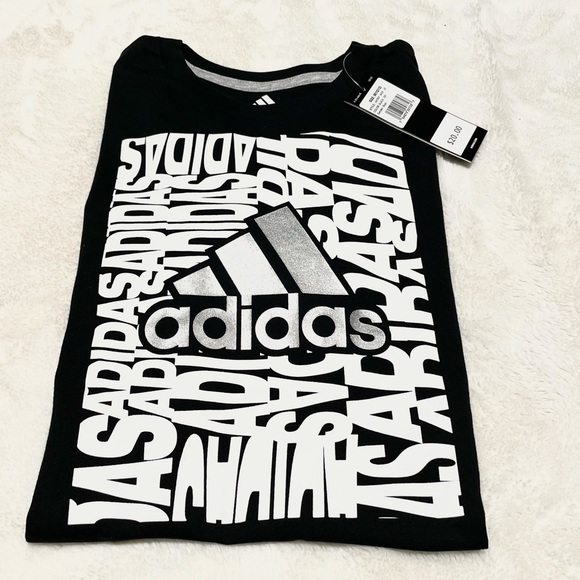 🆕Boys ADIDAS Black Crew Neck Short Sleeve Graphic T-Shirt - Picture 8 of 10
